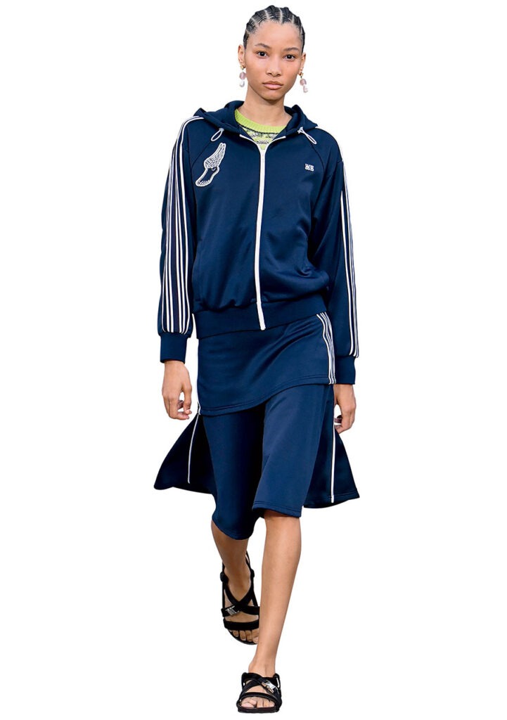 Wales Bonner zip-up track jacket and shorts