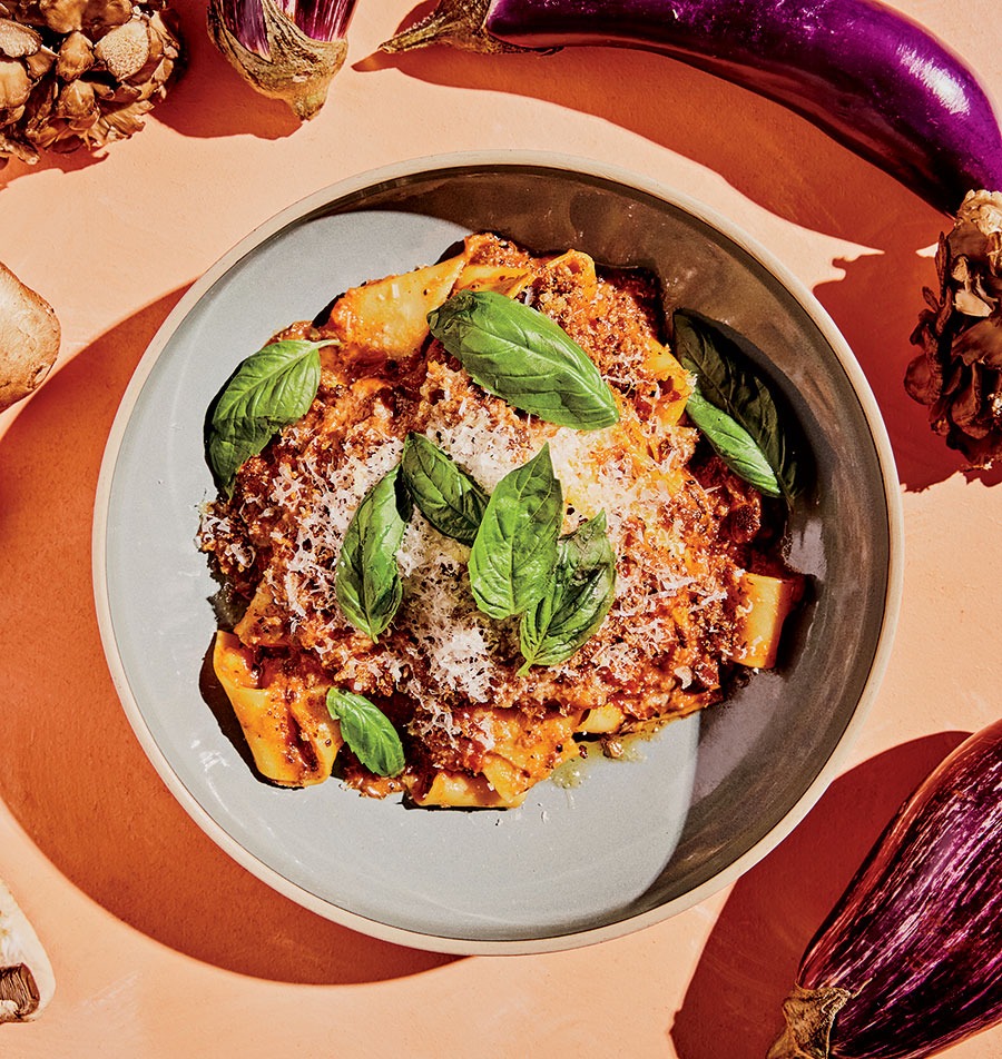 Mushroom and Eggplant Ragu