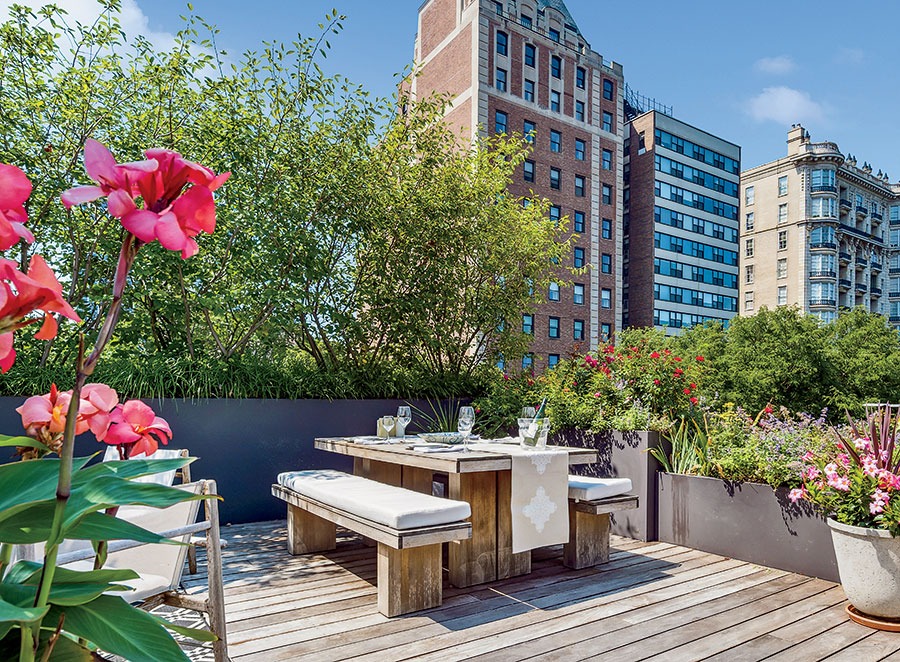 The rooftop terrace of the Gold Coast mansion