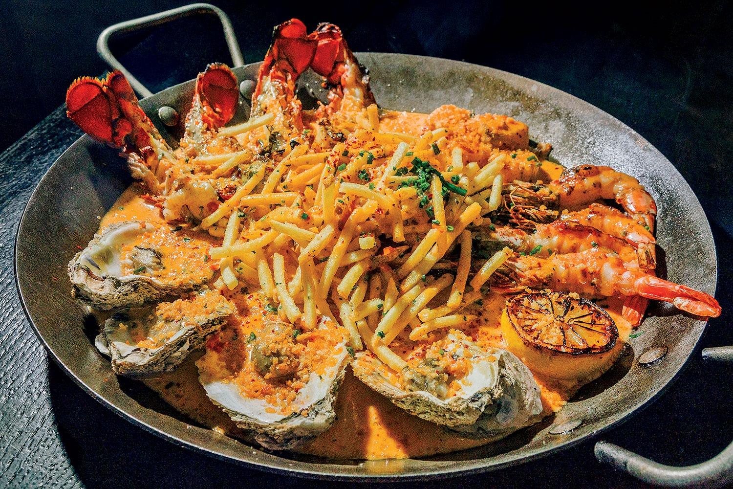 Grilled Shellfish Parrillada at El Che Steakhouse & Bar