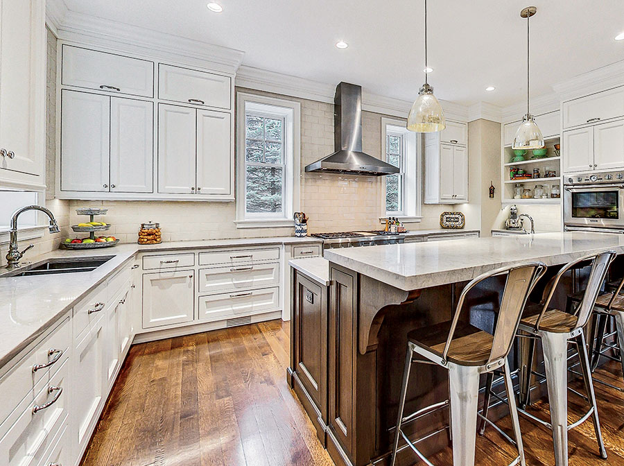 The kitchen in the Winnetka mansion