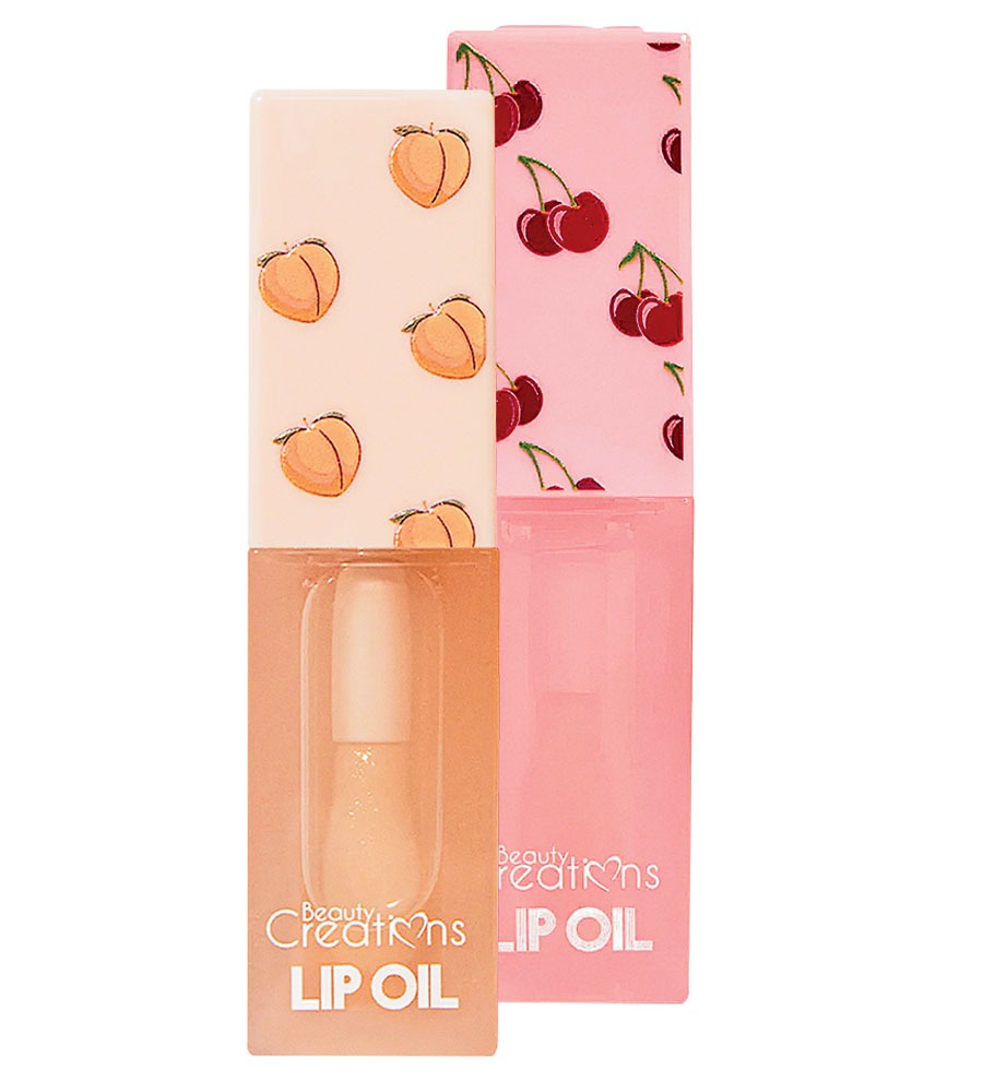 Beauty Creations peach and cherry lip oils
