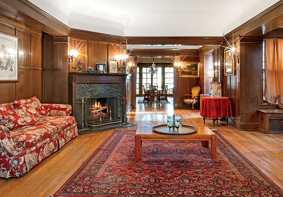 The living room in the Kenwood home