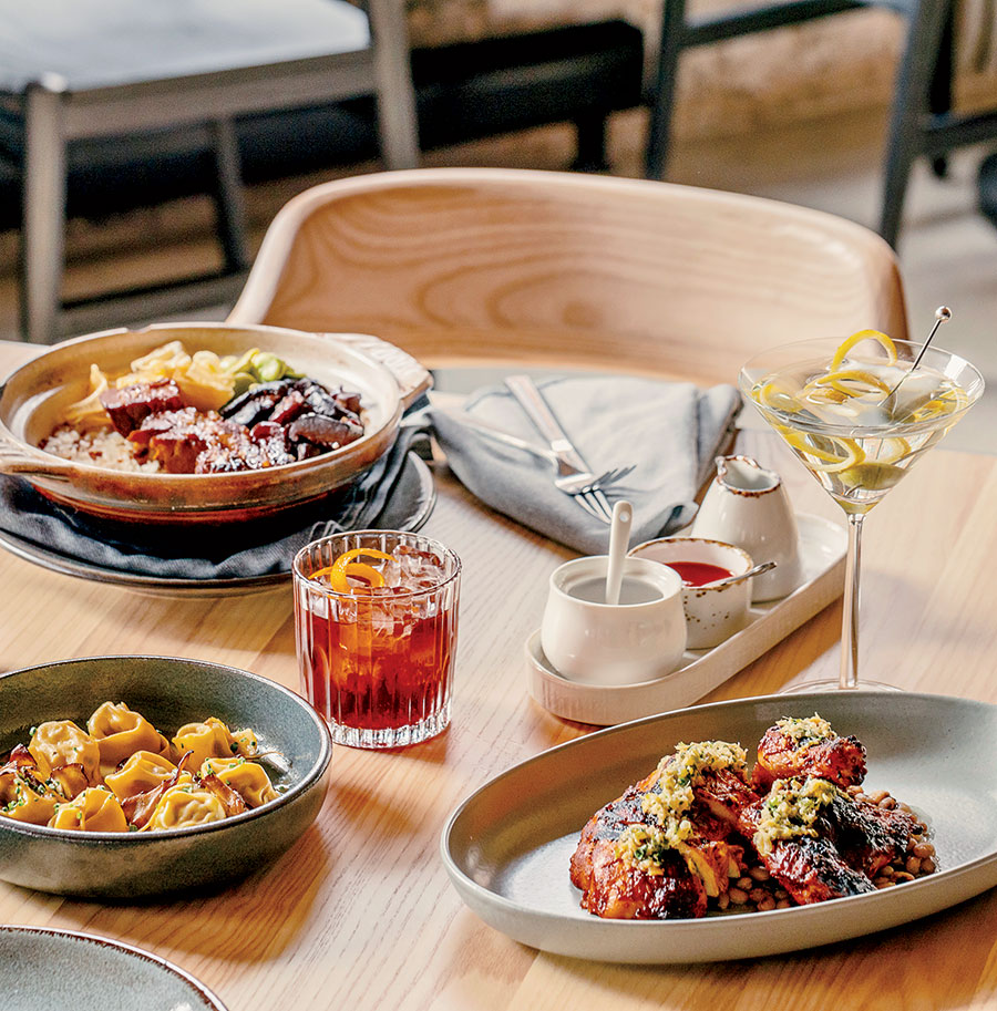 Clay pot rice, soup dumpling tortellini, half chicken