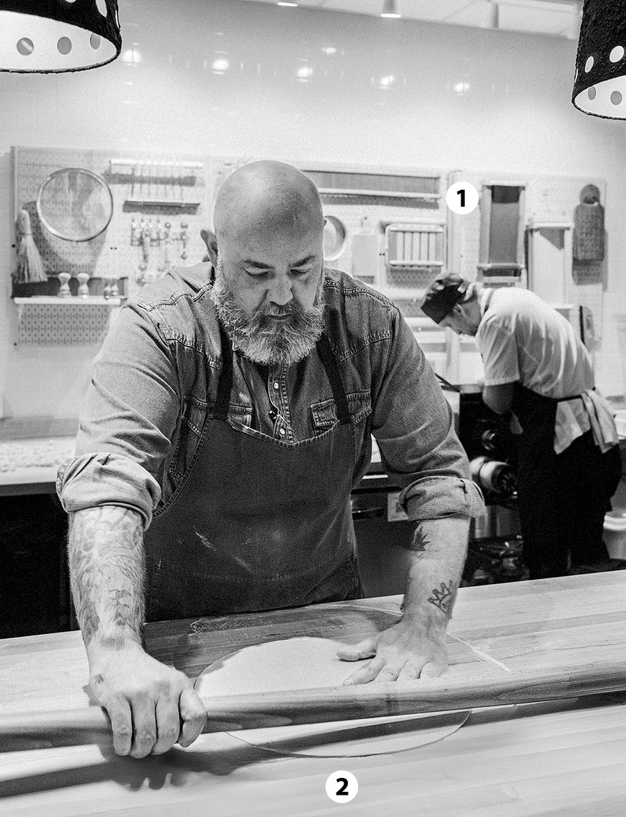 Funke in the pasta lab