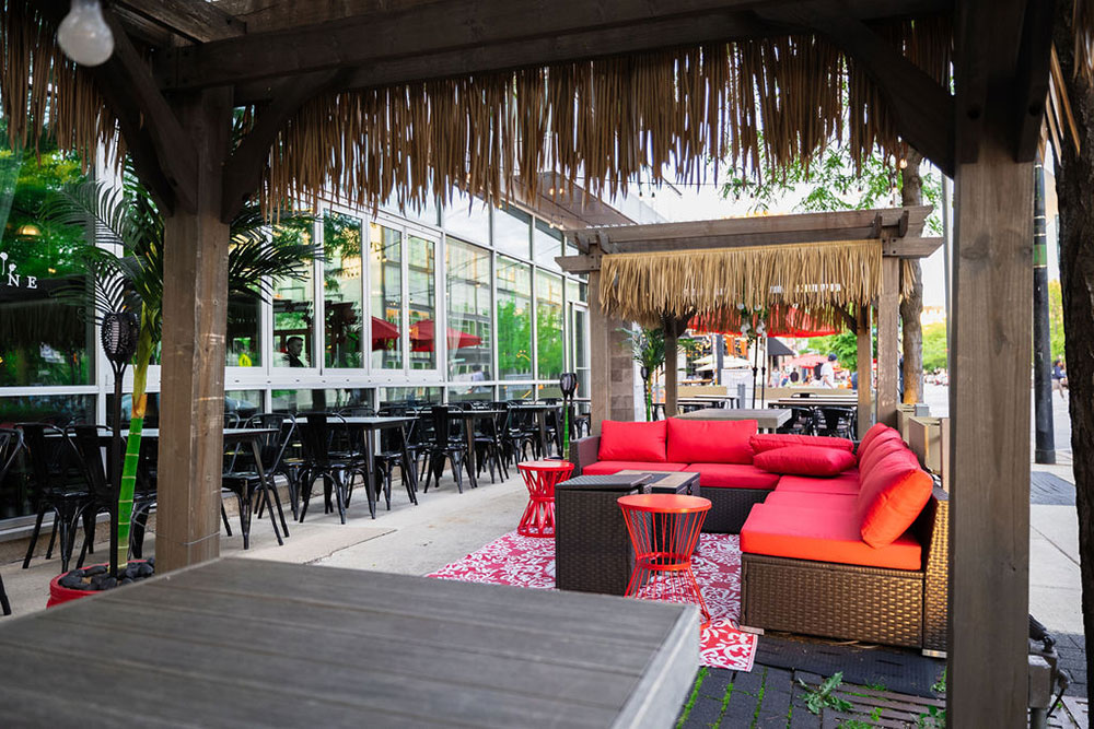 Machine's outdoor dining area