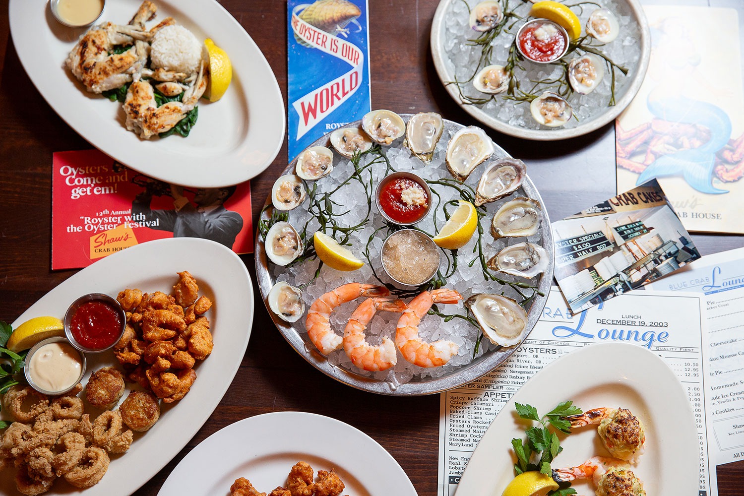 Food from Shaw’s Crab House