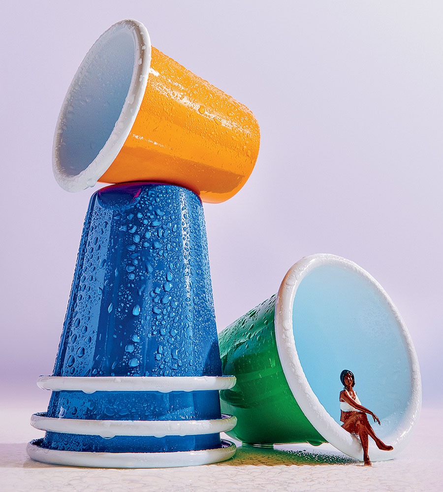 Falcon enamelware tumblers