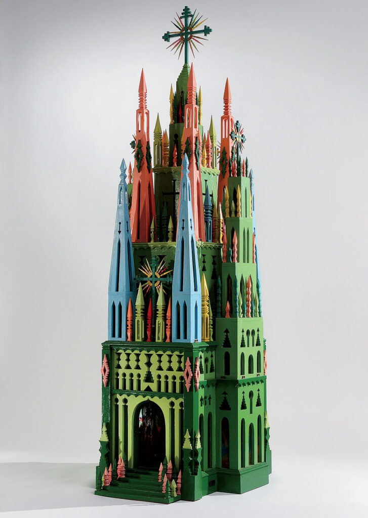 Warner’s ‘Cathedral III,’ circa 1955, stands four feet tall.