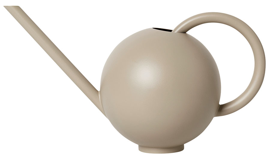 Powder-coated stainless steel watering can