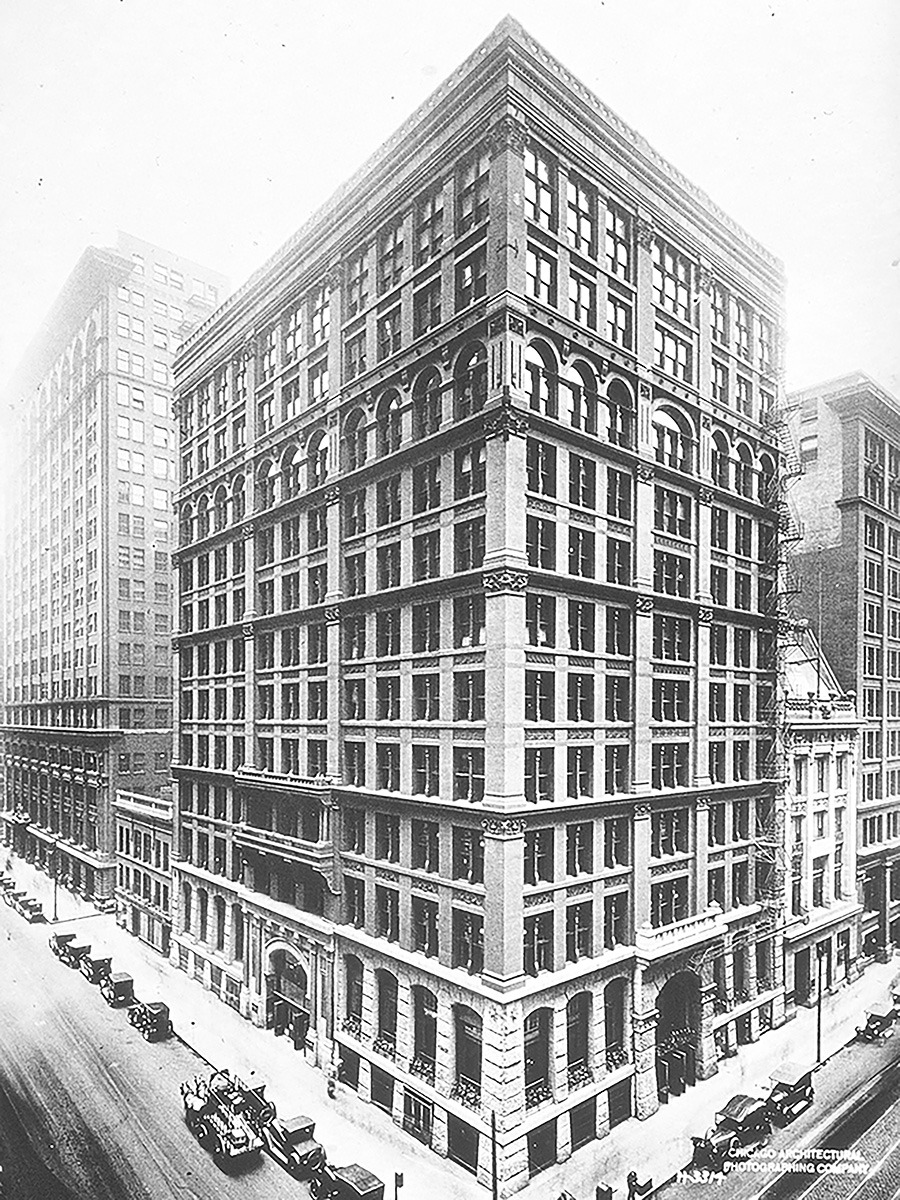 The Home Insurance Building, designed by architect William Le Baron Jenney