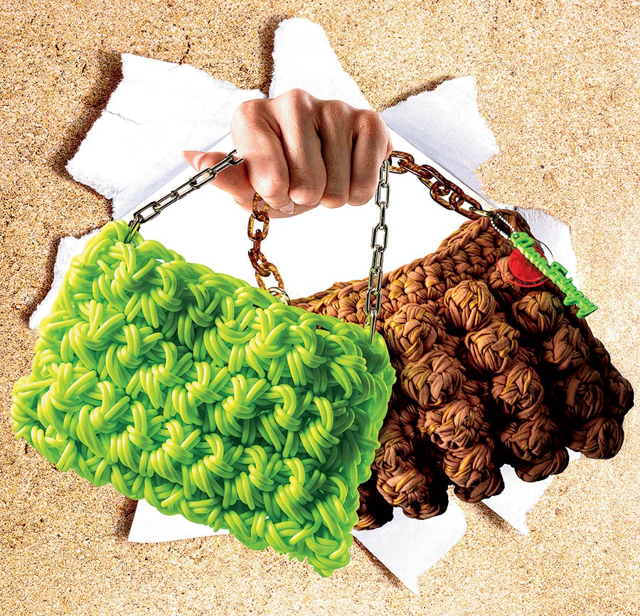 Tube bag (left) and Bubble bag