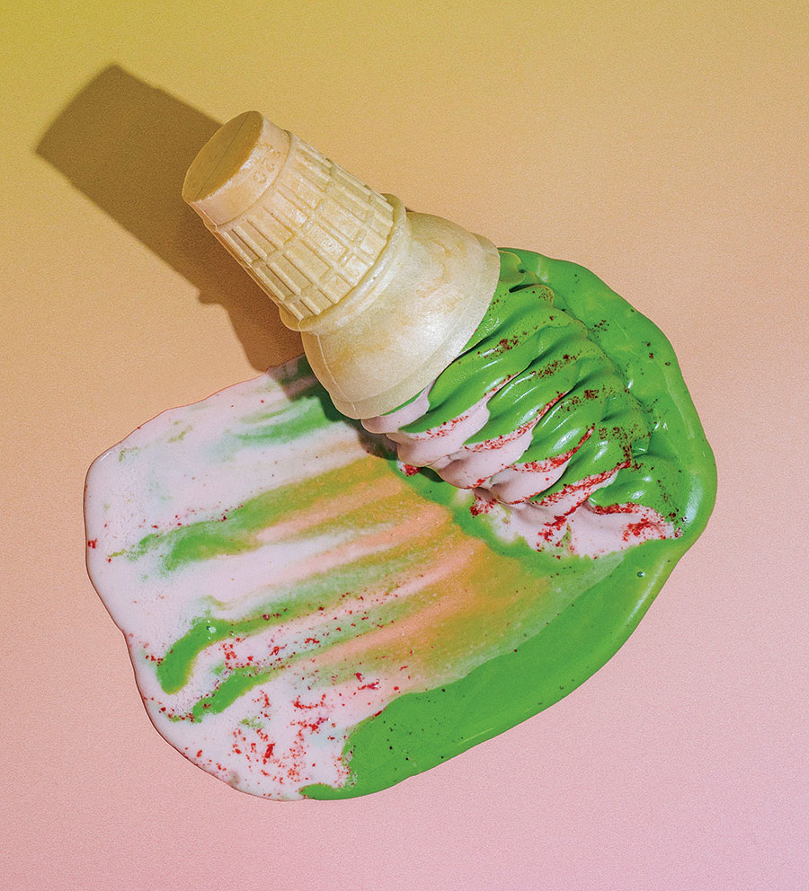 Matcha-Strawberry Swirl Cone from Sugoi Sweets