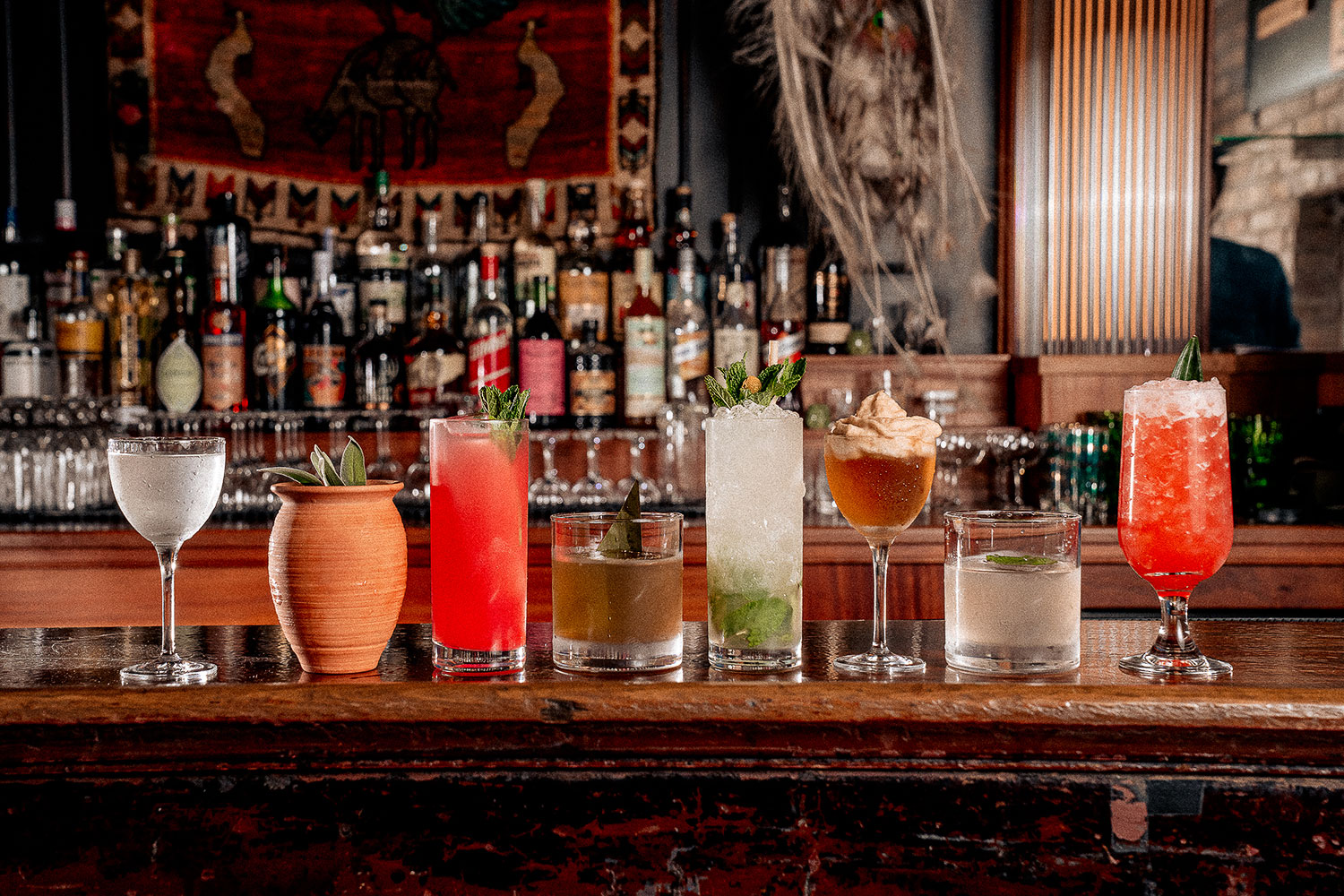 A variety of cocktails at Friends of Friends