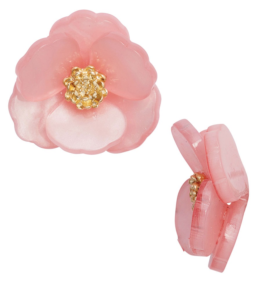Acetate and cubic zirconia earrings