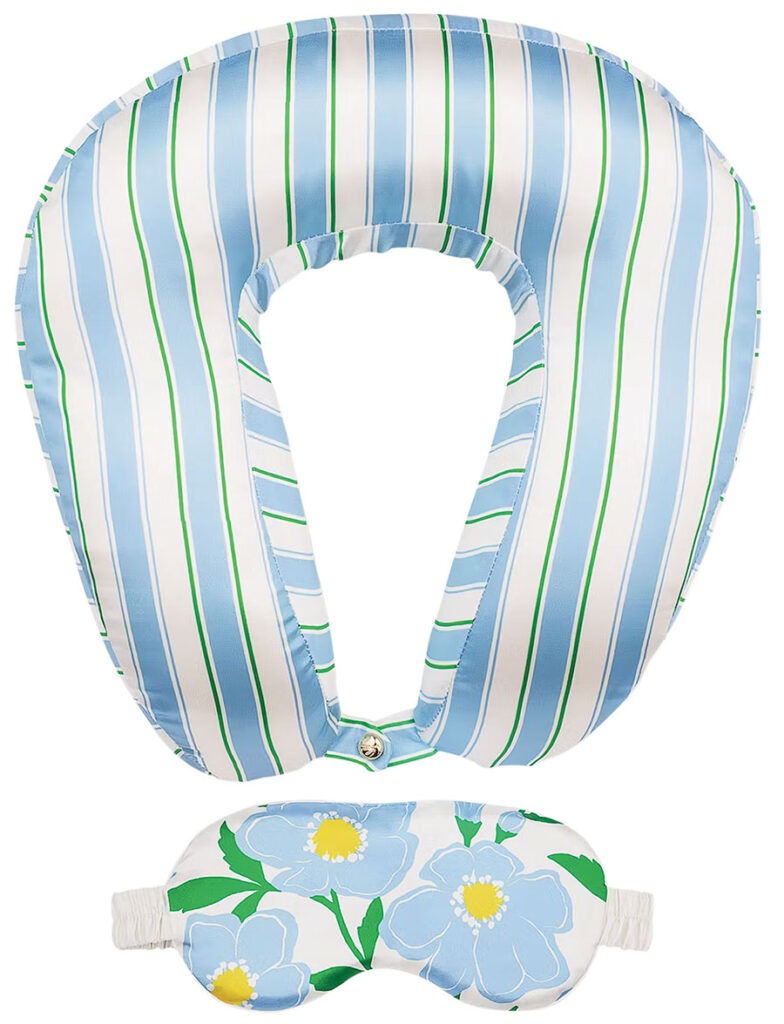 Kate Spade Sunshine Floral neck pillow and eye mask set