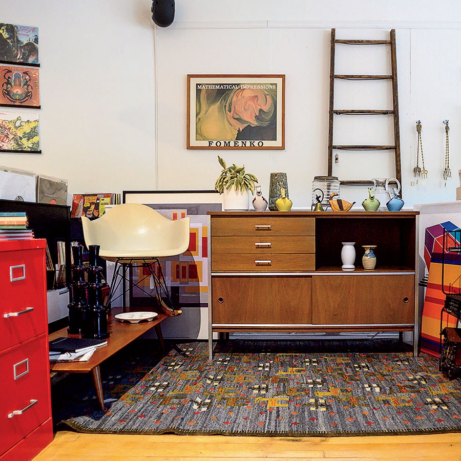Furniture on display at Conservatory Vintage & Vinyl