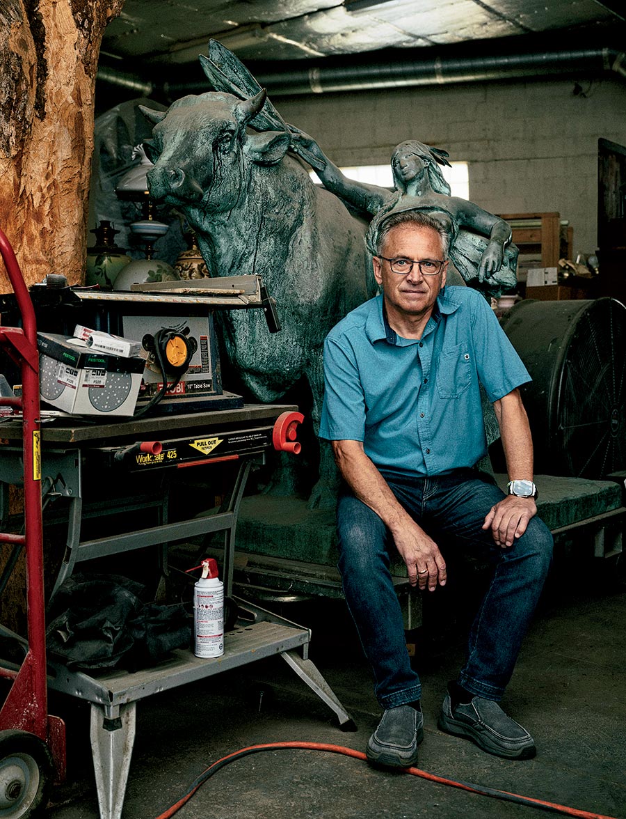 Andrzej Dajnowski, shown in his Forest Park studio