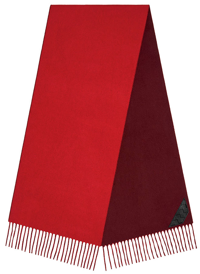 Bicolor cashmere scarf