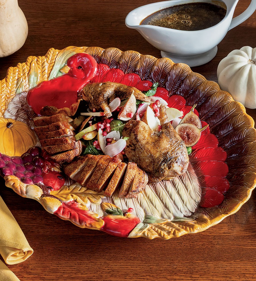 The Duck Inn’s rotisserie duck dinner