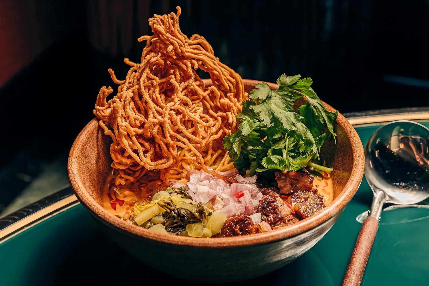 Wagyu short rib khao soi with crispy noodles