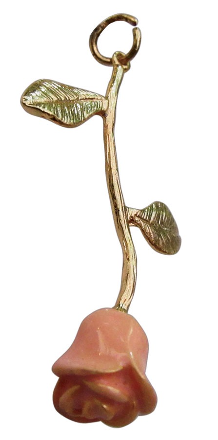 Hanging rose charm