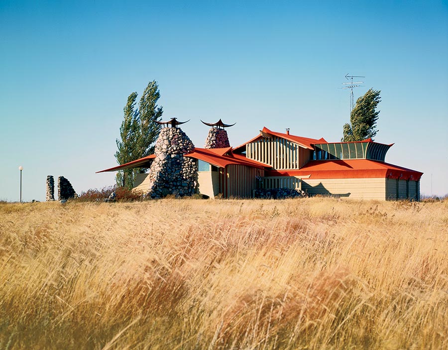 An image of the Harder House in Minnesota, destroyed by fire in the 1990s.
