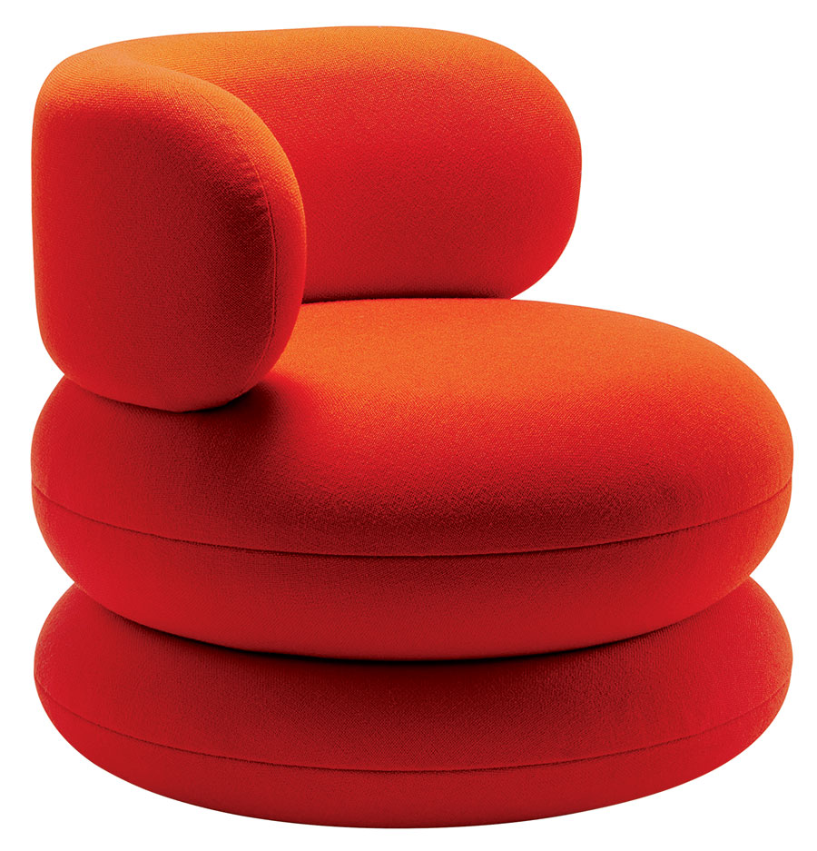VerPan wool-upholstered easy chair, designed by Verner Panton in 1963