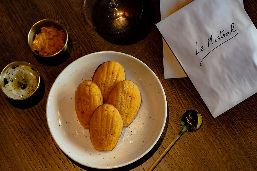 Food on a plate at Le Mistral