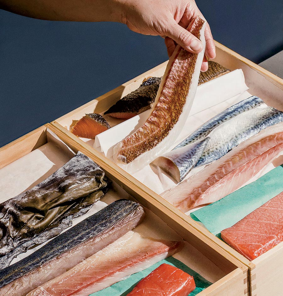 The omakase counter at Omakase Box