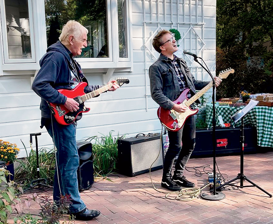 The author rocking out with British Invasion fan Mike