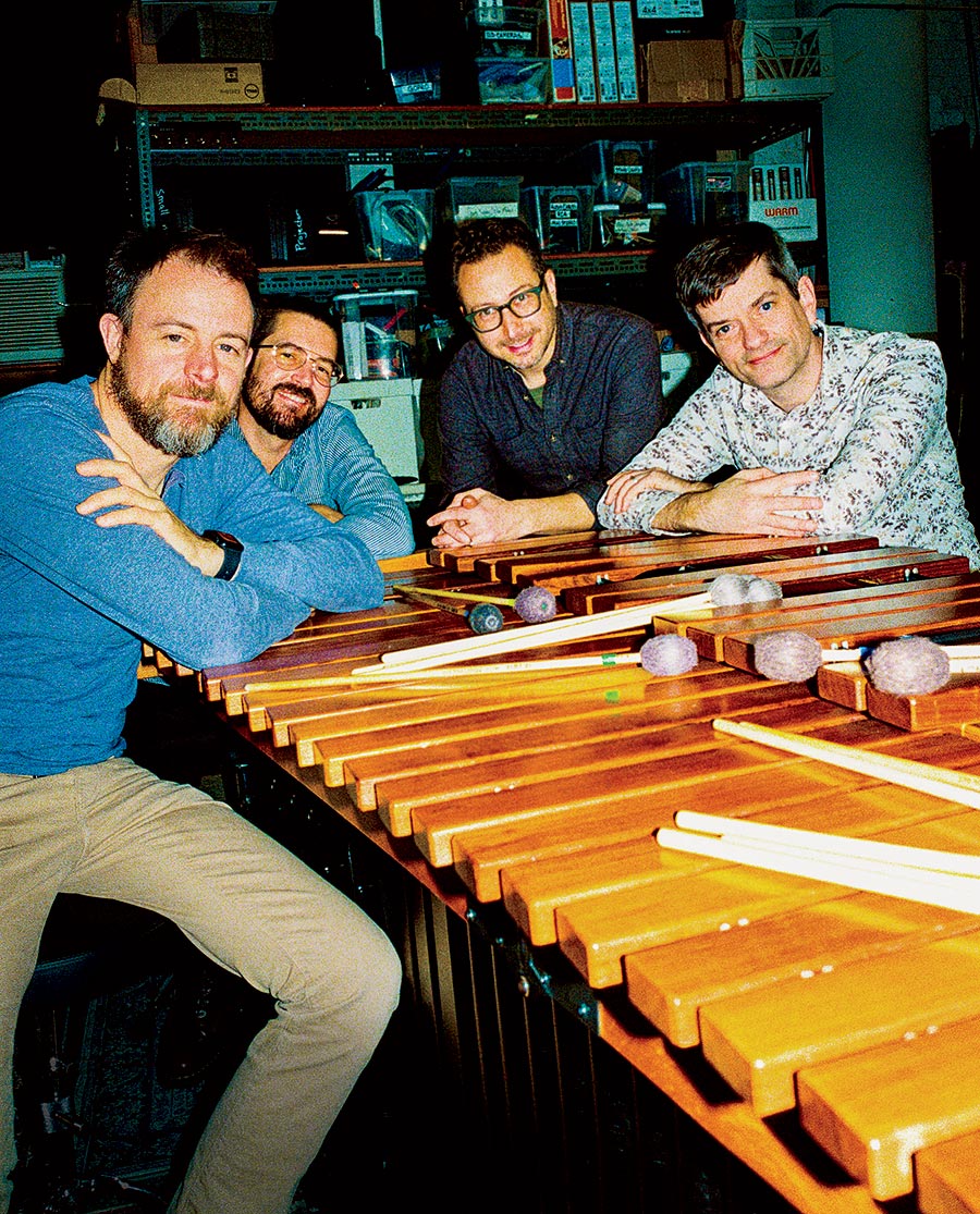 From left: David Skidmore, Peter Martin, Robert Dillon, and Sean Connors at their North Center studio