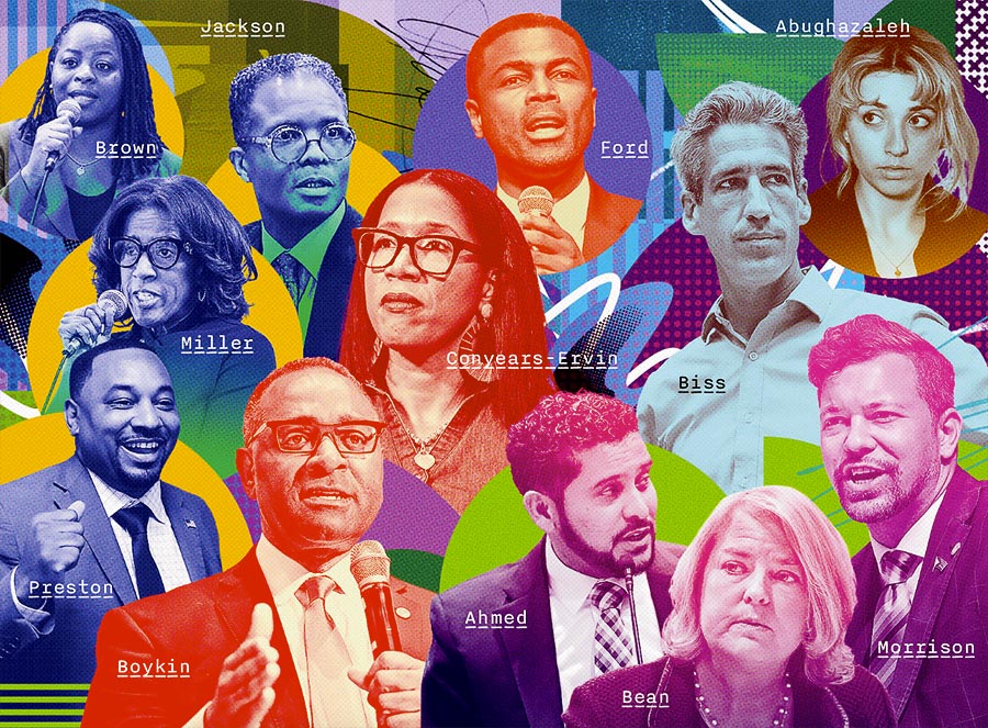 A photo illustration of the current crop of congressional race candidates