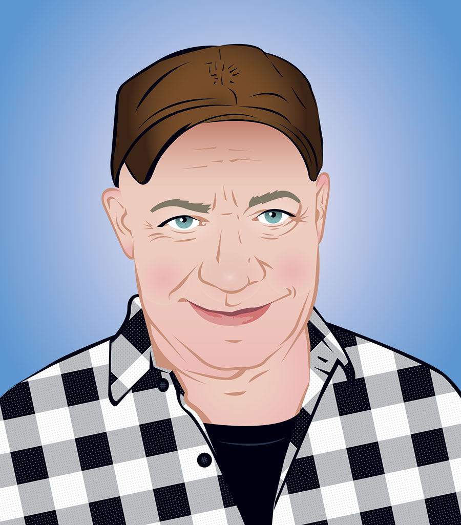 An illustration of Mick Napier
