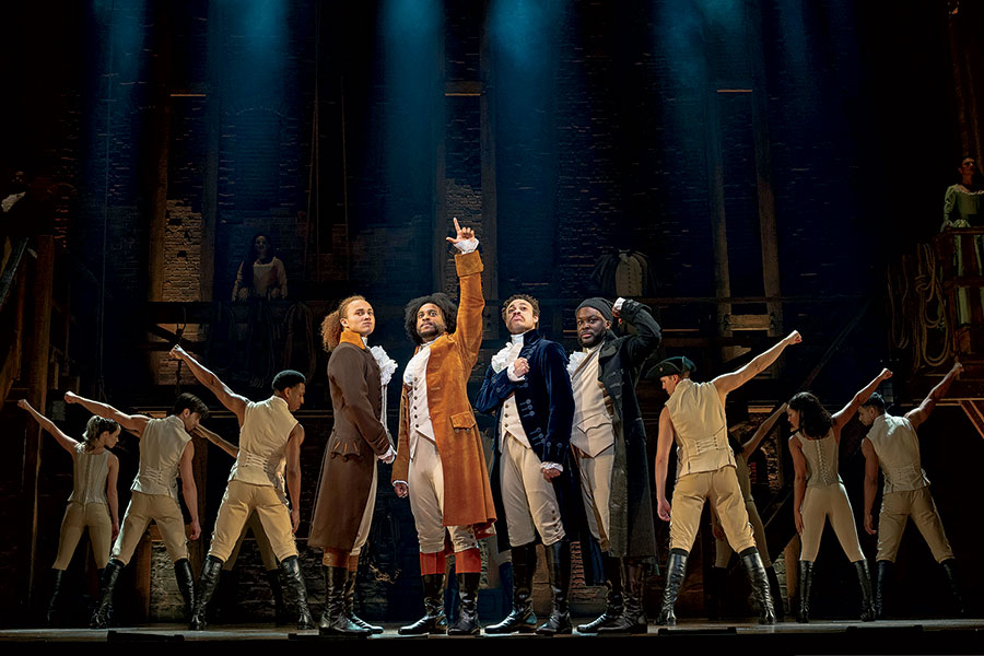 Actors performing in ‘Hamilton’