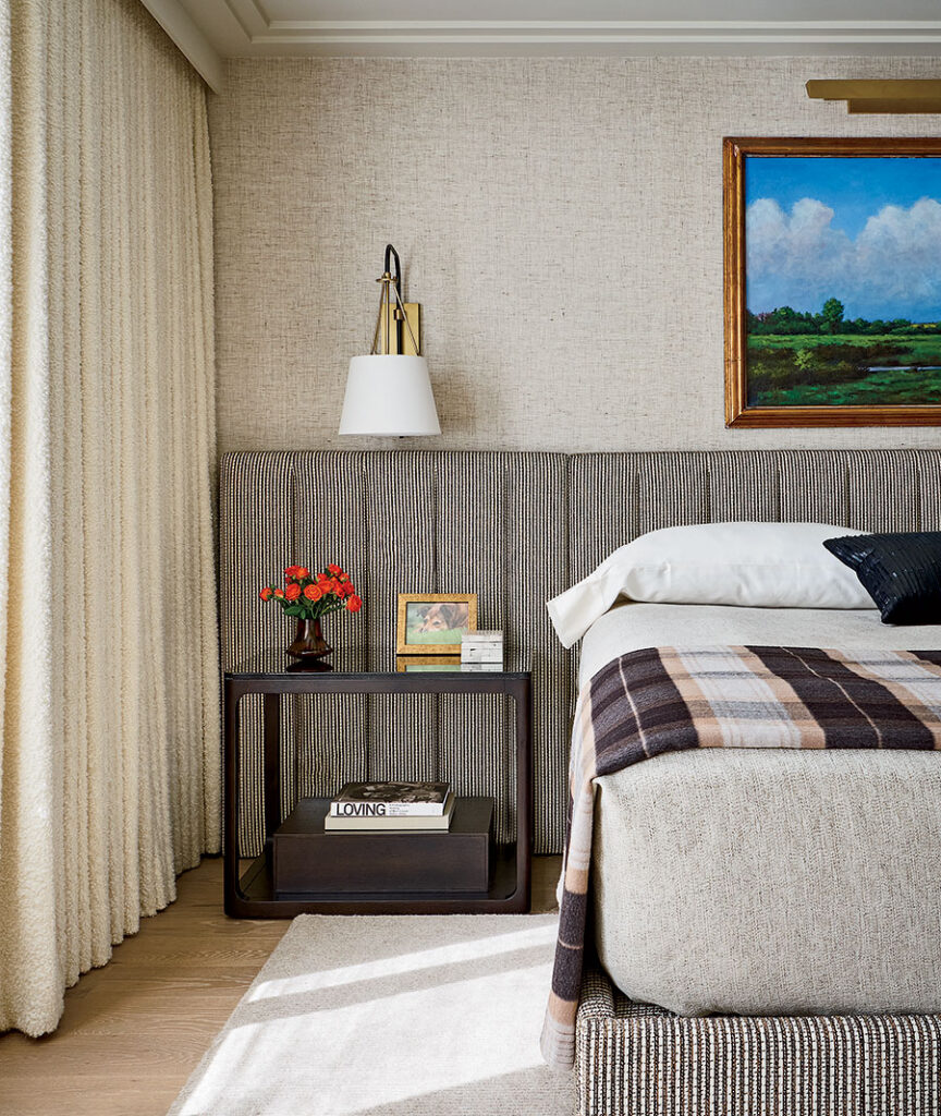 The bedroom in the Old Town home