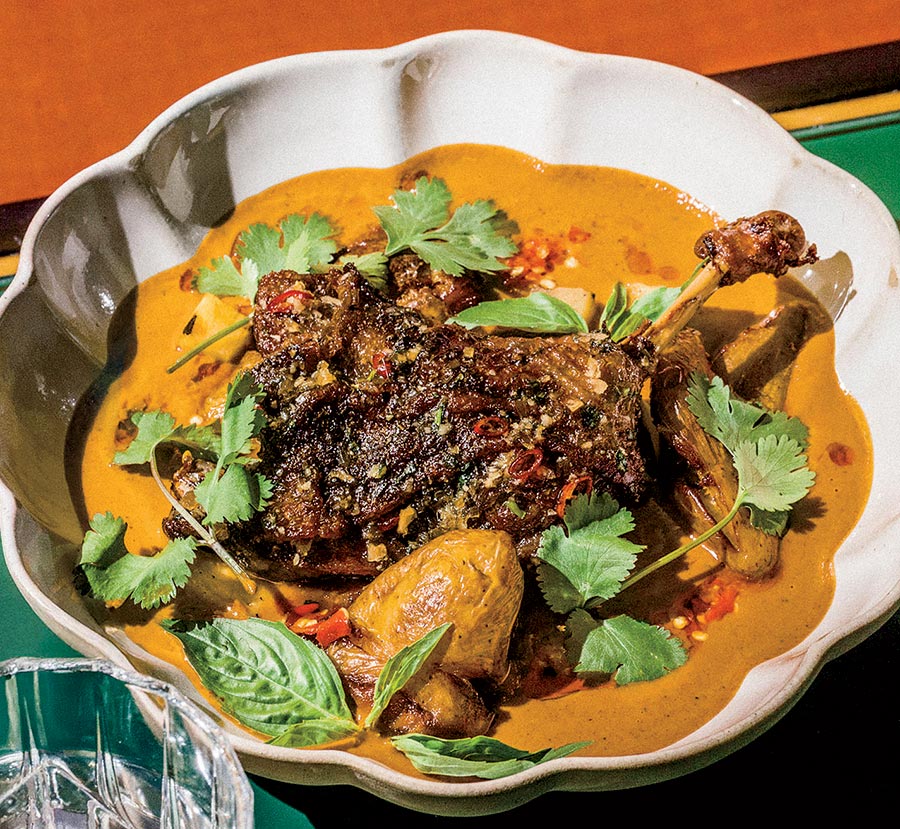 Crispy Confit Duck and Roasted Peanut Panang Curry at Crying Tiger
