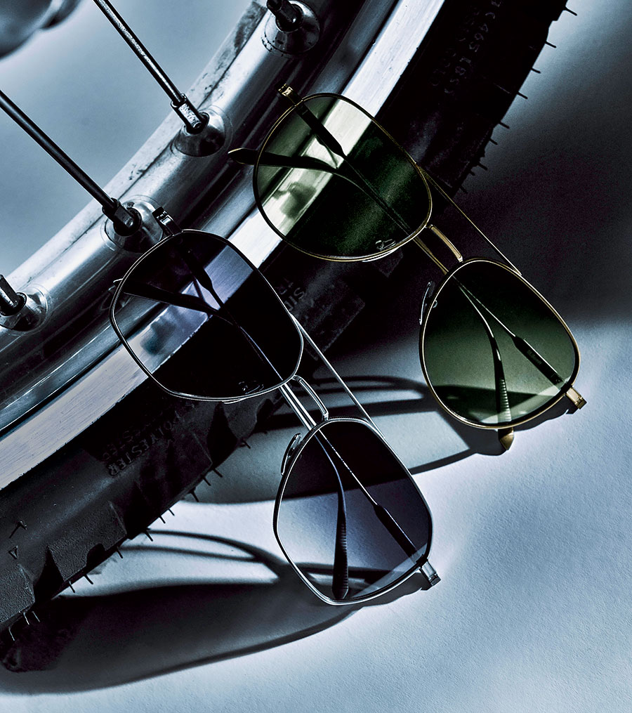 M. Scott Sun (top) and Sculley Sun titanium sunglasses