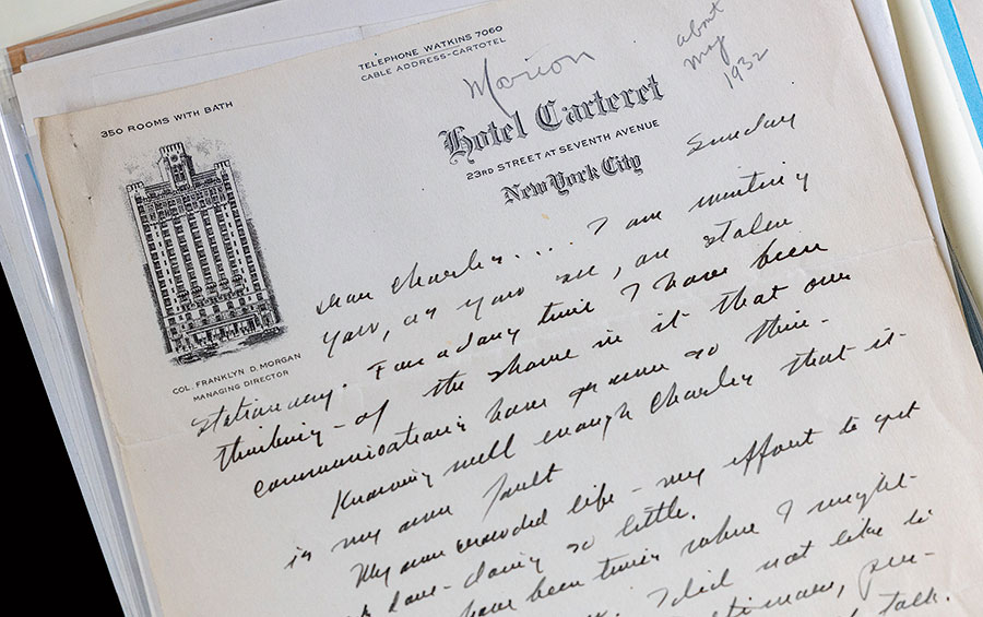 A 1932 letter by Chicago novelist Sherwood Anderson