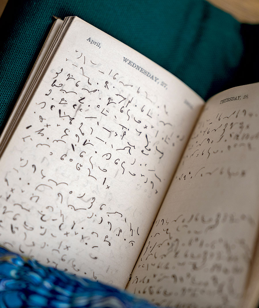 Shorthand in a Civil War diary entry from a Union soldier