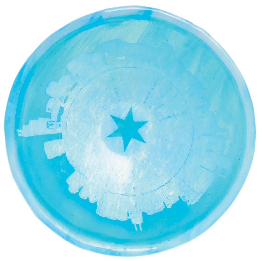 Kiku Handmade Chicago skyline glass bowl