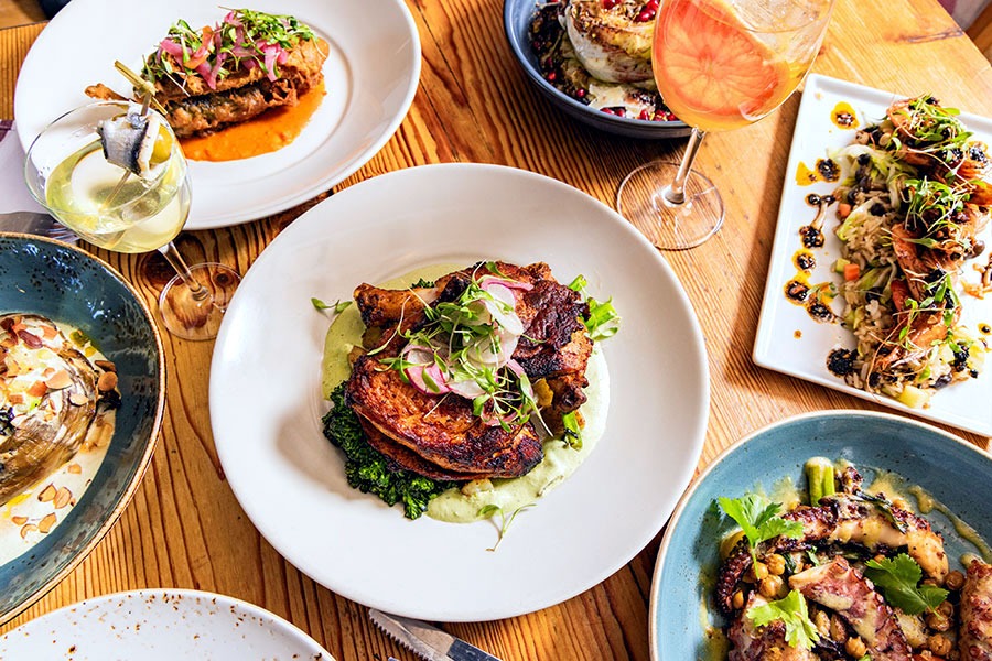 A variety of dishes at Libertad