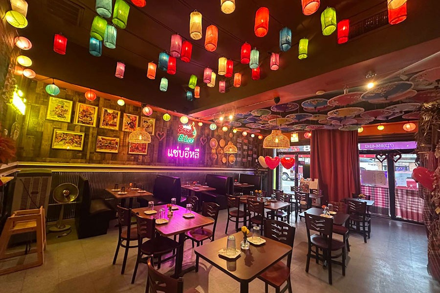 The dining area at Zaab E Lee