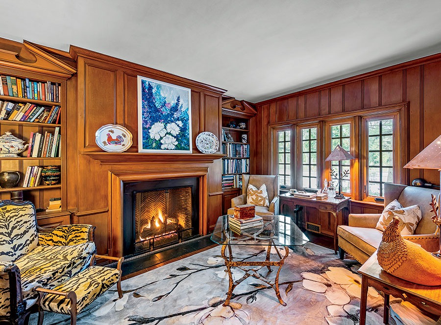 The library in the Wilmette home