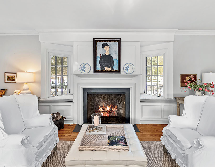 The living room in the Wilmette home