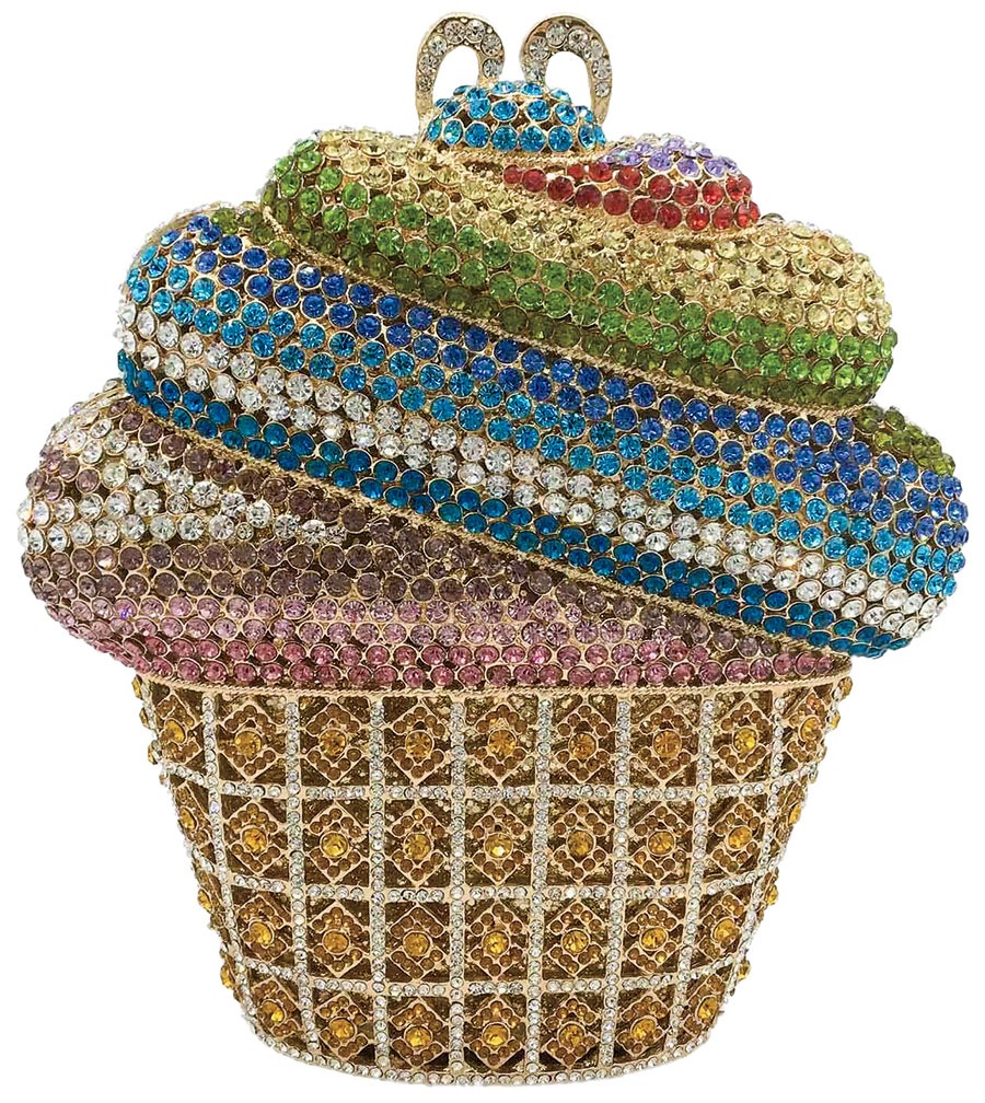 Crystal cupcake purse