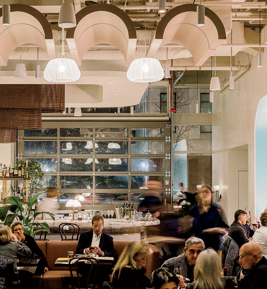 The dining area at Petite Edit