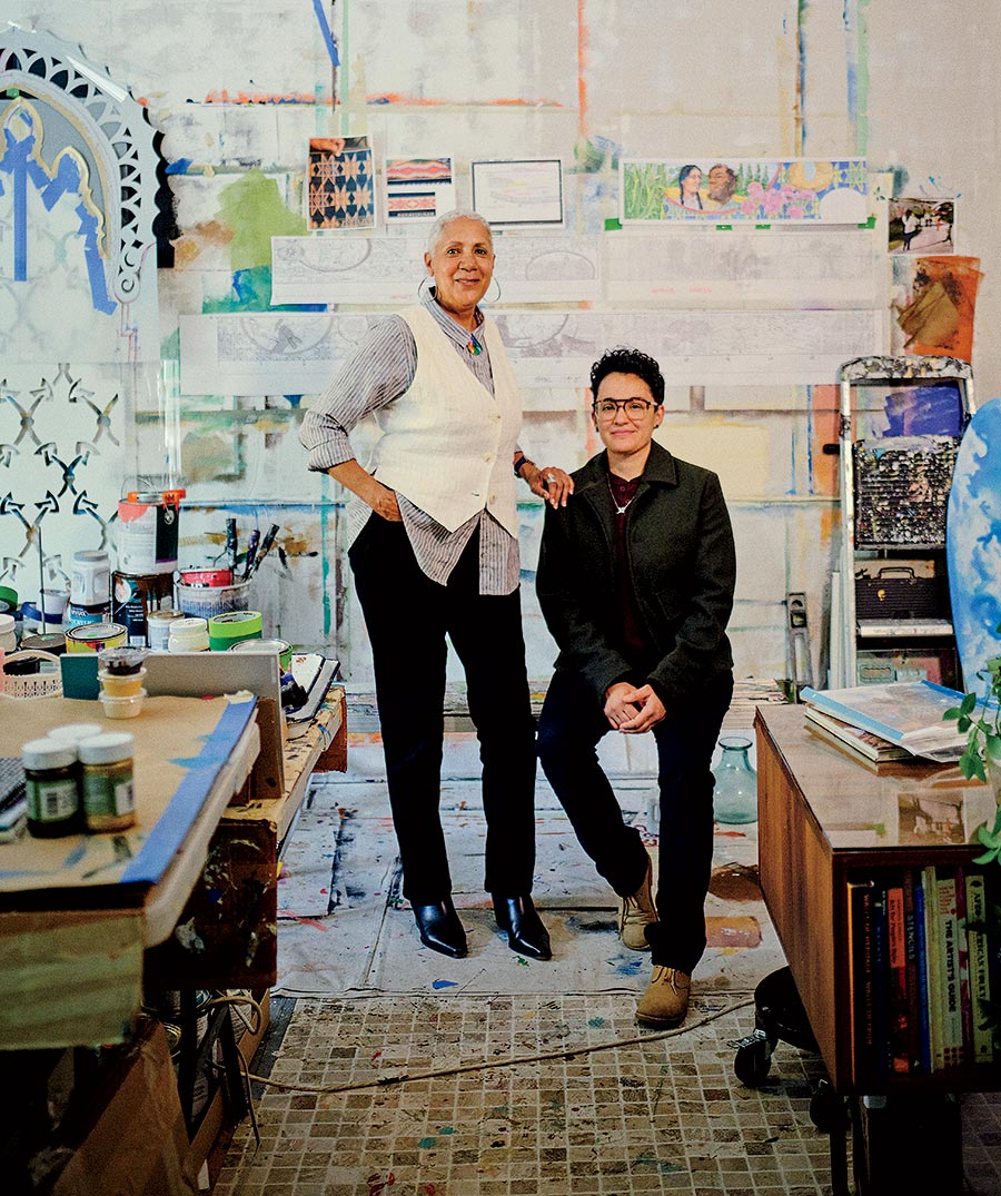 Sylvain (left) and Kirk in Sylvain’s Kenwood studio
