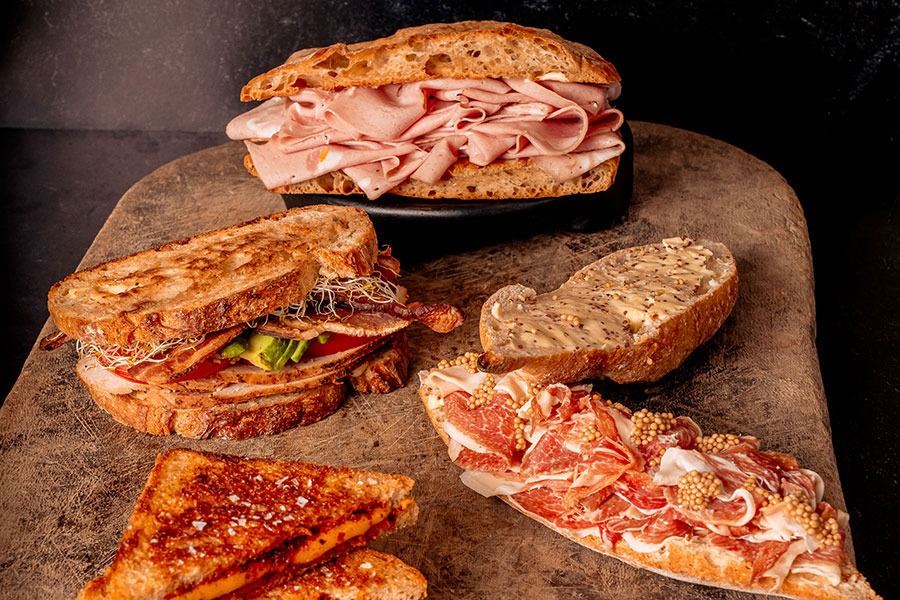 A variety of sandwiches from Fatback Butcher