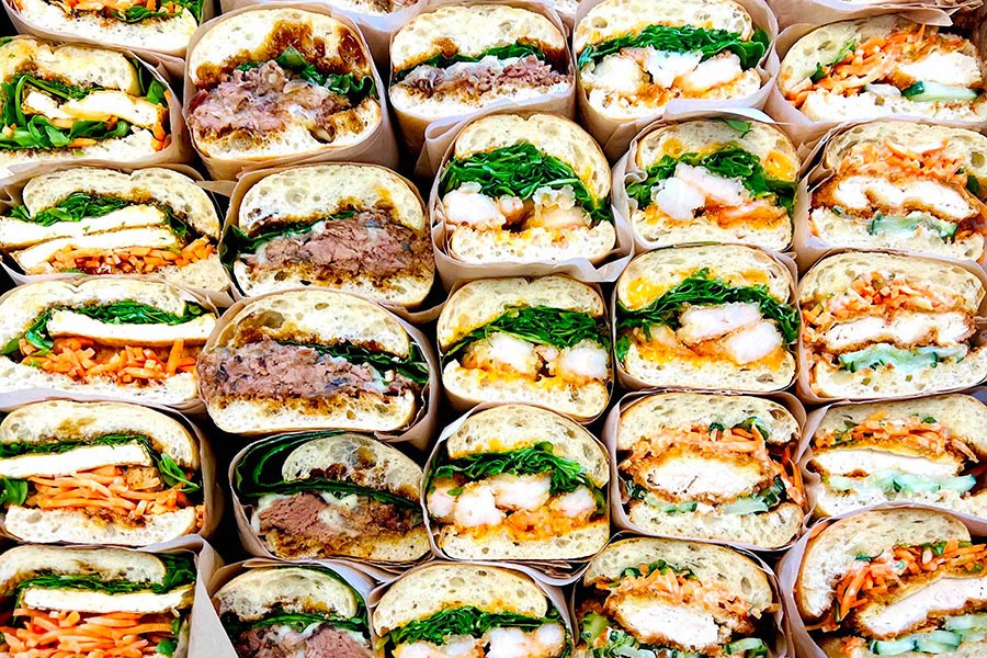 A variety of sandwiches at Zenwich